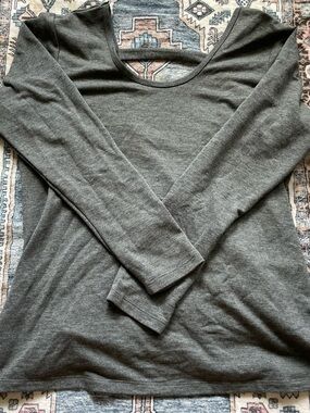 Men's Long-Sleeve Scoop Neck Sweater - Gray
